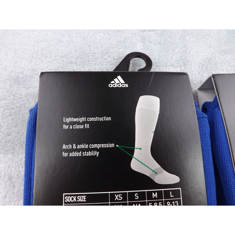 Adidas Soccer Metro Socks NWT Unisex Size M Bold Blue/White Over The‎ Calf - Picture 5 of 6